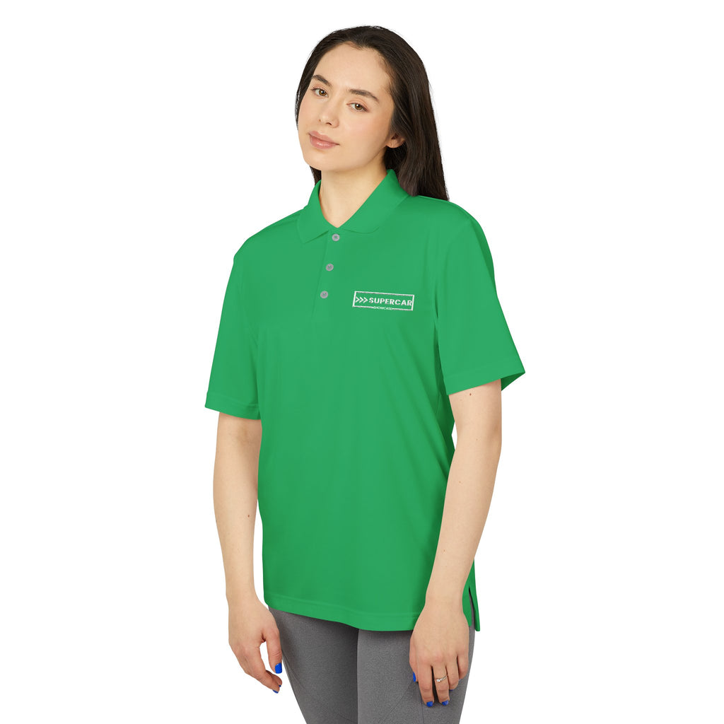 Performance Polo — Small White '100% Supercoach' Chest Logo