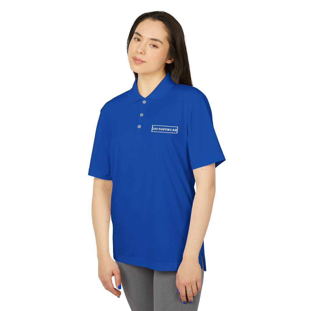 Performance Polo — Small White '100% Supercoach' Chest Logo