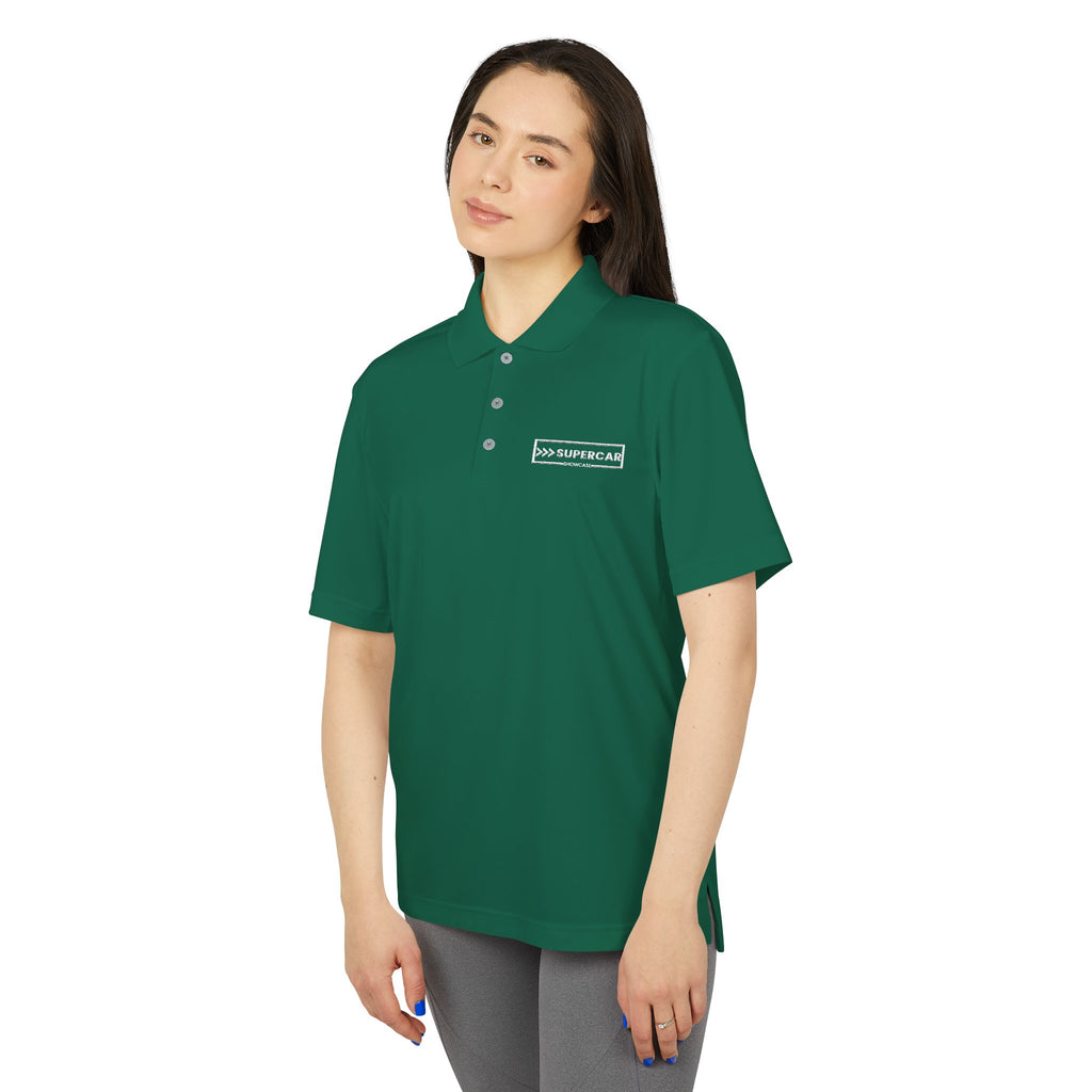 Performance Polo — Small White '100% Supercoach' Chest Logo