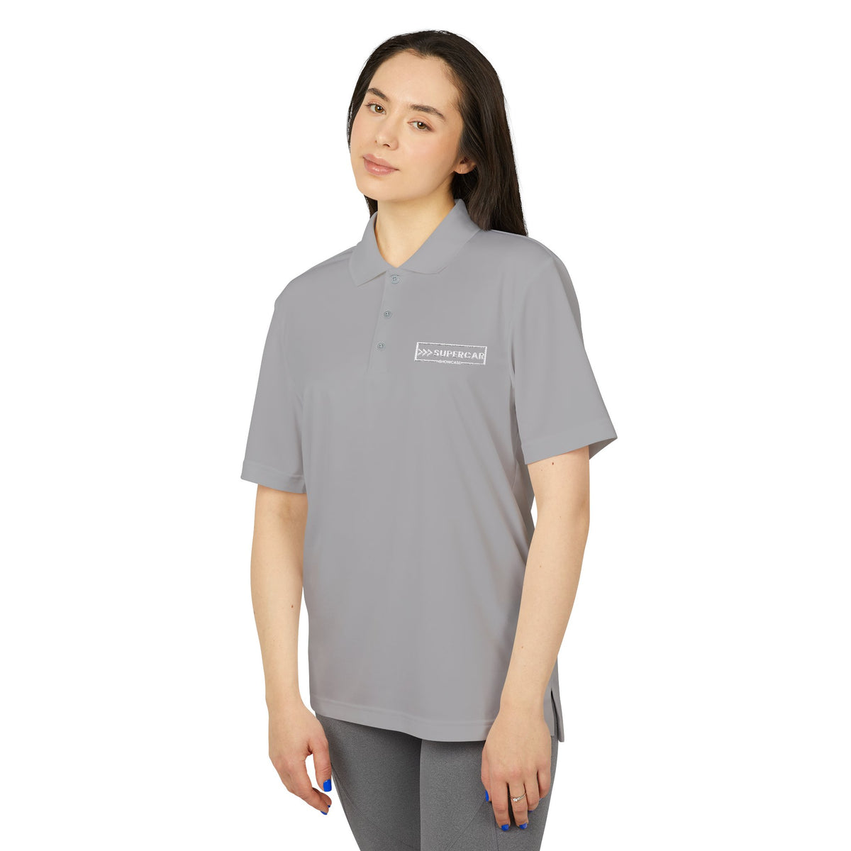 Performance Polo — Small White '100% Supercoach' Chest Logo